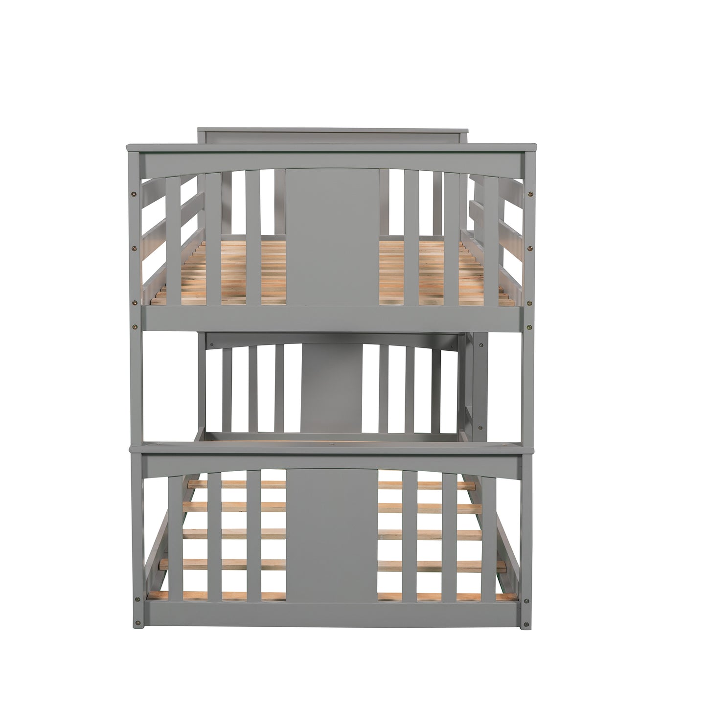 Twin Over Twin Bunk Bed with Ladder, Gray (Old SKU:LP000107AAE)