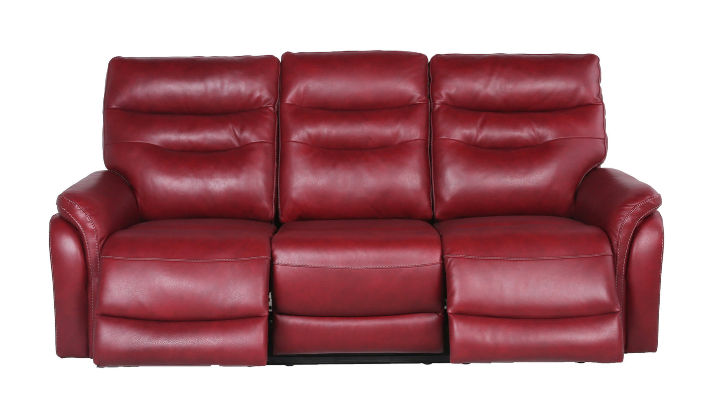 Top-Grain Leather Motion Set: Decadent Comfort, Contemporary Style, Wine or Coffee Color, Reclining with USB Control Panel