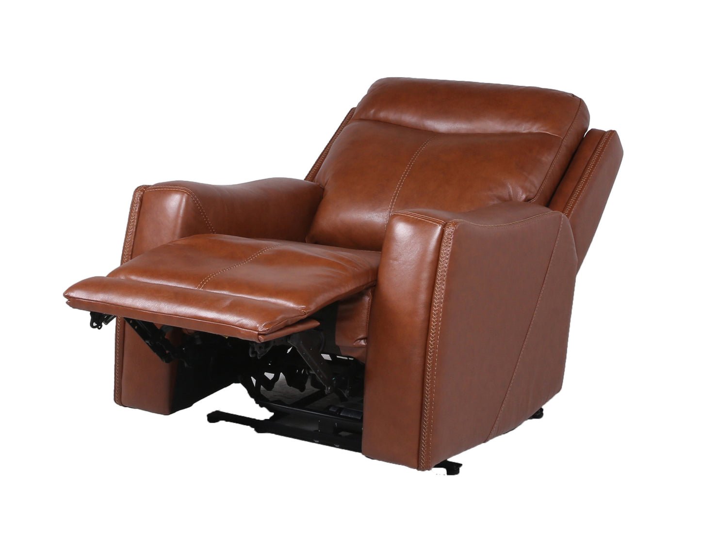 Contemporary Leather Recliner - Top-Grain Seating, Power Headrest, Power Footrest, USB Charging