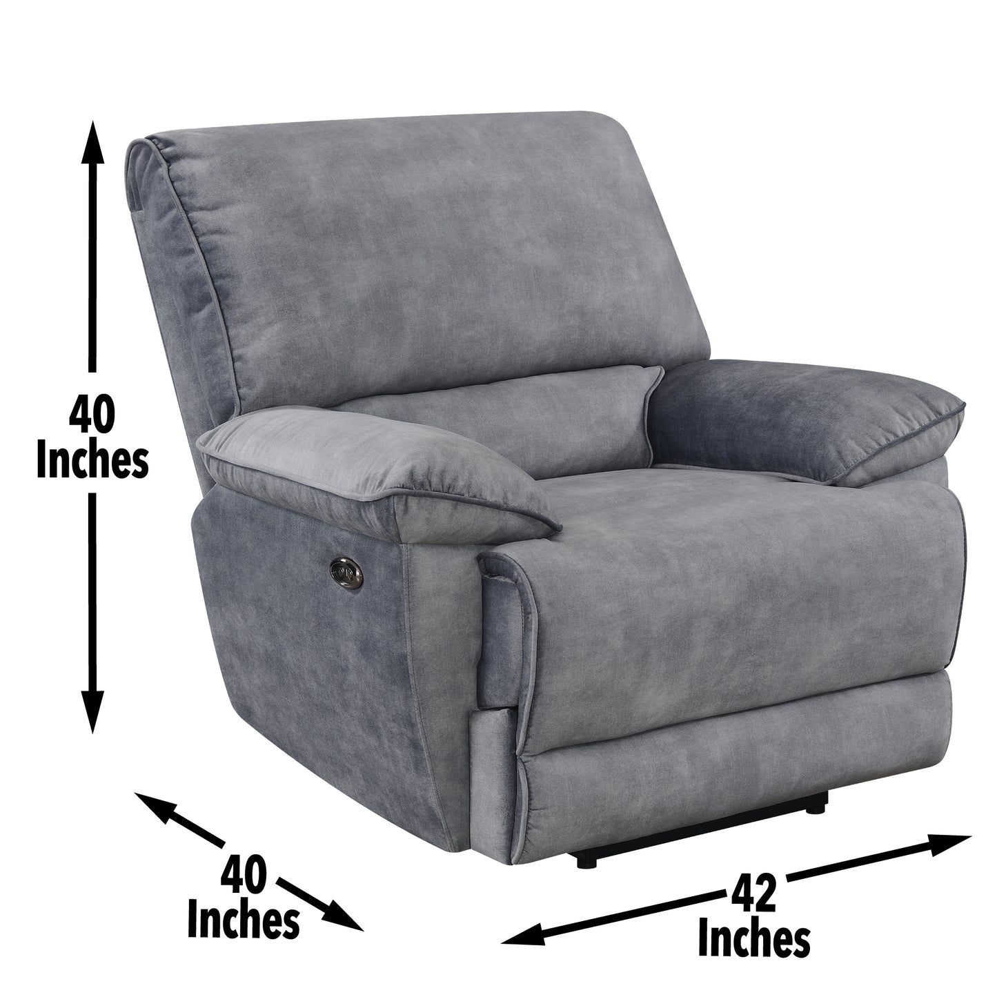 Simone - Power Recliner - Gray