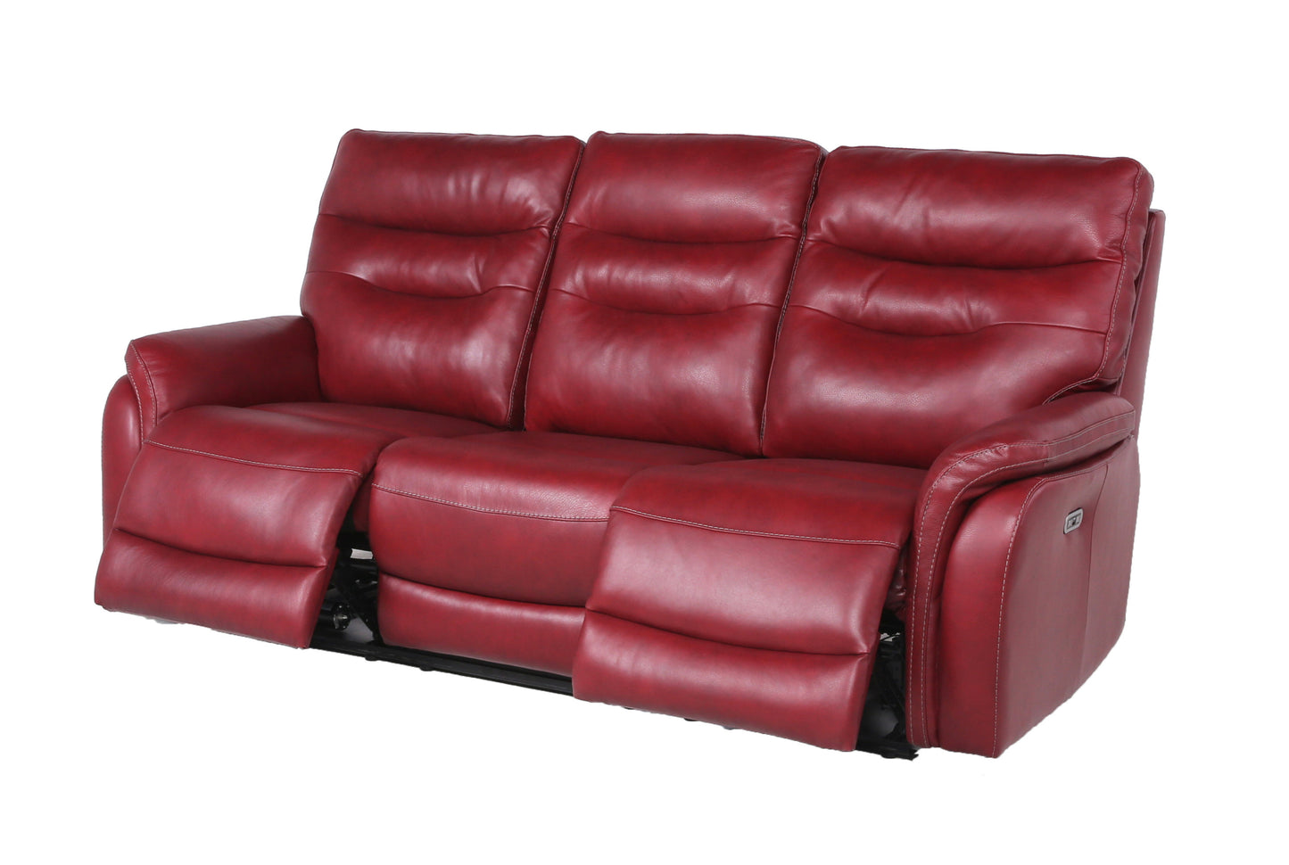 Top-Grain Leather Motion Set: Decadent Comfort, Contemporary Style, Wine or Coffee Color, Reclining with USB Control Panel