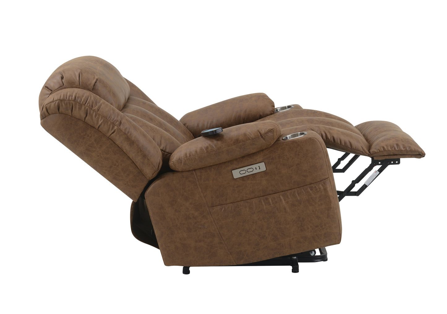 ACME Omarion Power Recliner w/Lift, Heating & Massage, Brown Leather Aire LV02997