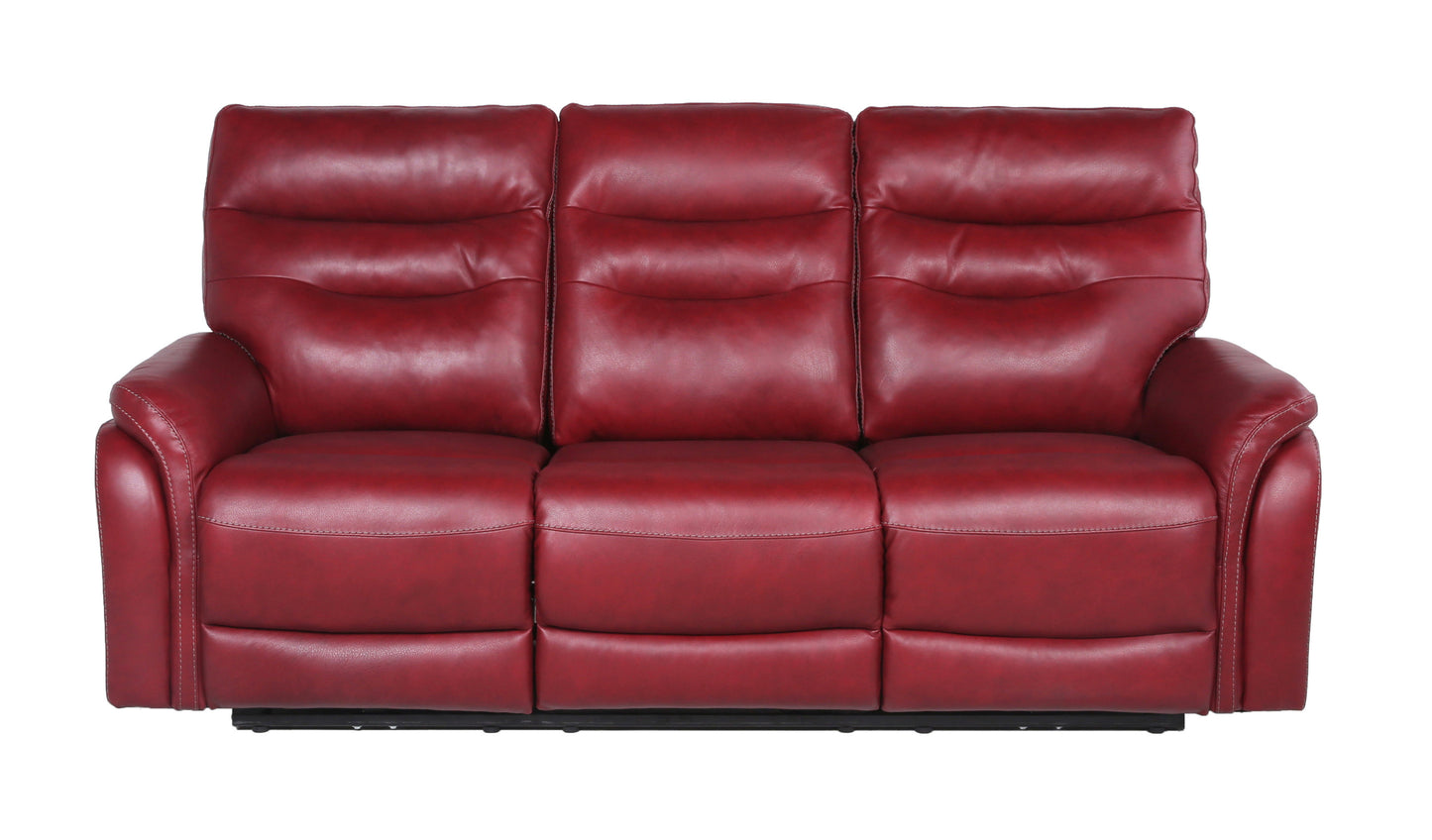 Top-Grain Leather Motion Set: Decadent Comfort, Contemporary Style, Wine or Coffee Color, Reclining with USB Control Panel