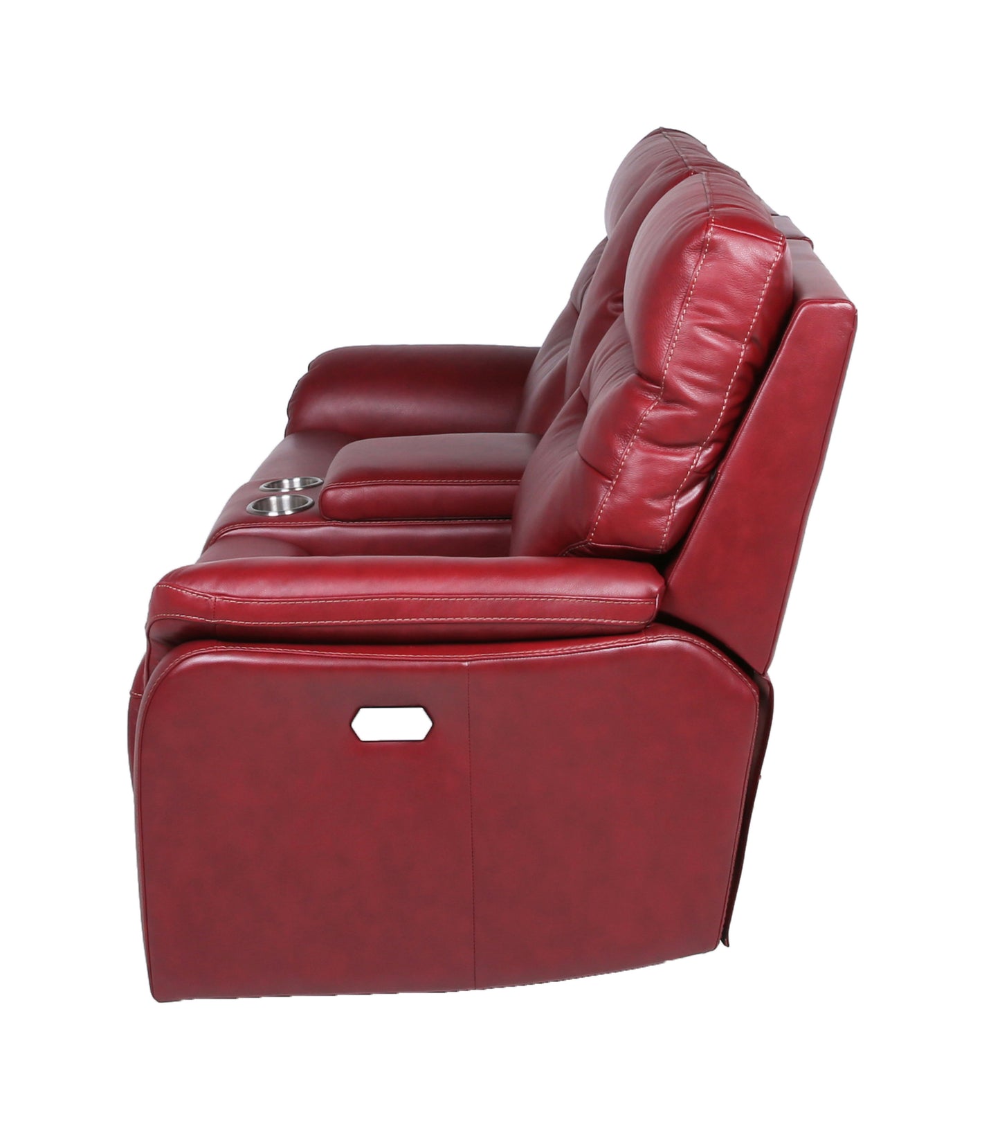 Top-Grain Leather Motion Set: Decadent Comfort, Contemporary Style, Wine or Coffee Color, Reclining with USB Control Panel