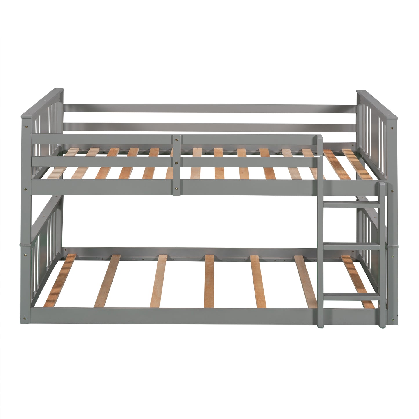 Twin Over Twin Bunk Bed with Ladder, Gray (Old SKU:LP000107AAE)