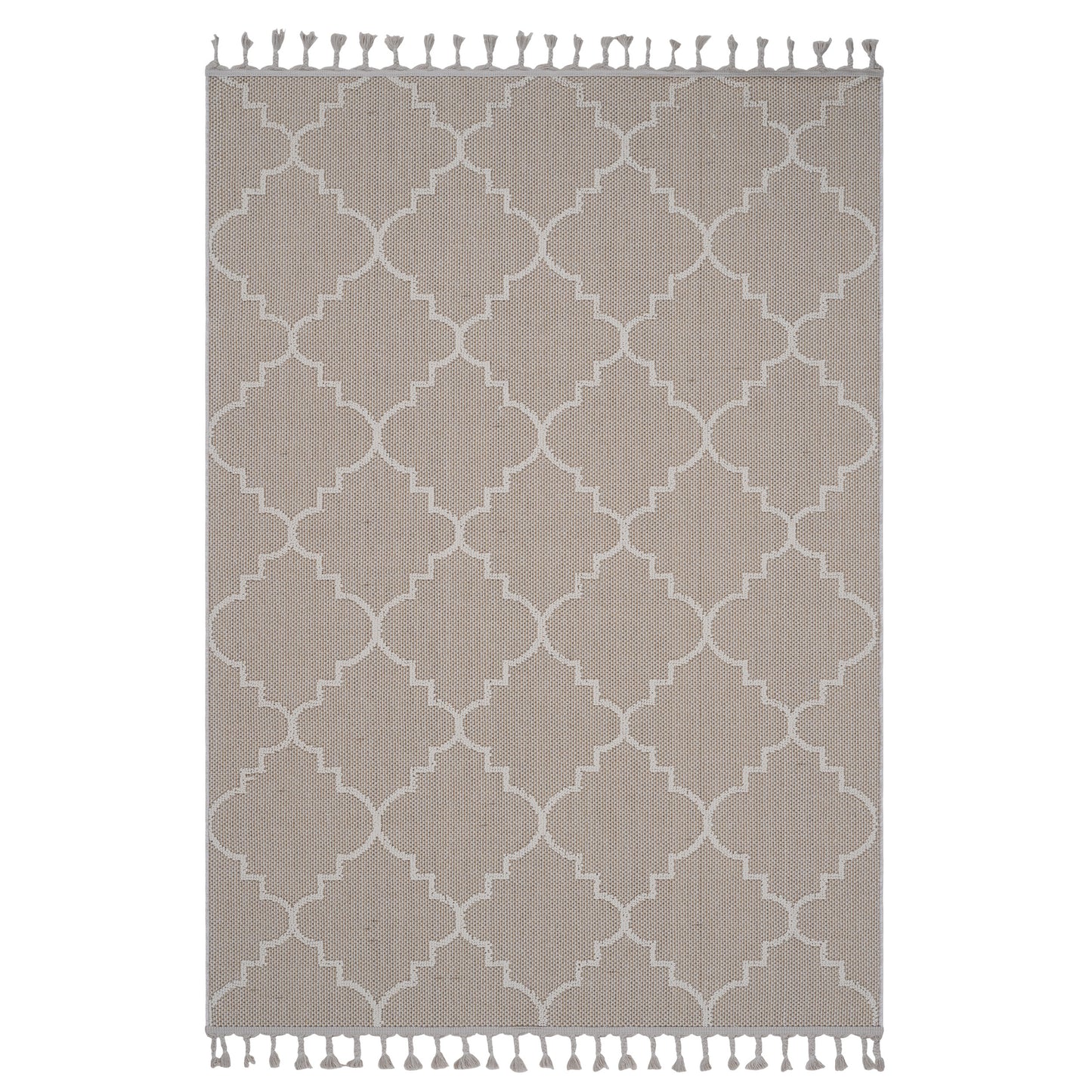 NAAR Guros Collection 5X7 Ivory /Trellis Indoor/Outdoor Area Rug