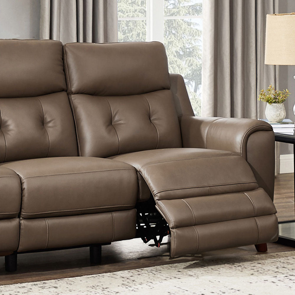 Torino Power Headrest Top Grain Leather Zero Gravity Reclining Sofa