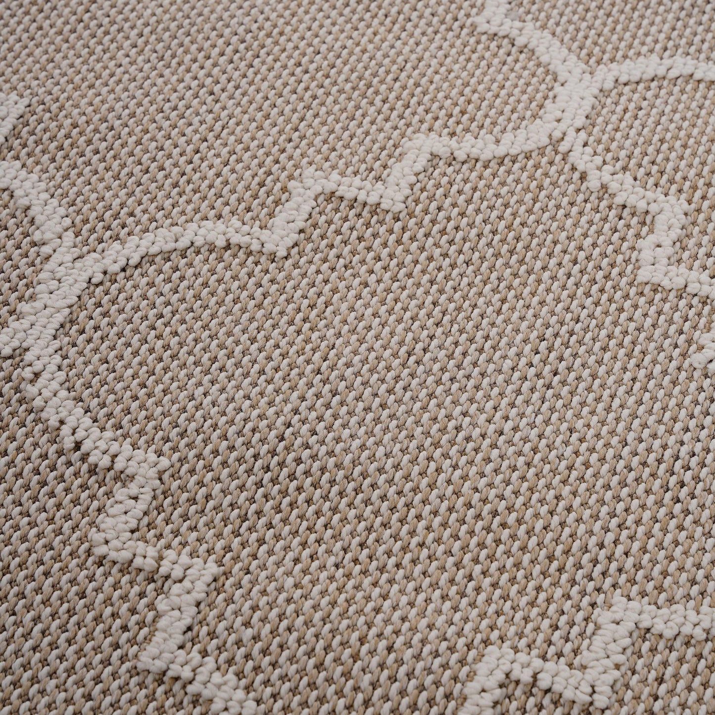 NAAR Guros Collection 5X7 Ivory /Trellis Indoor/Outdoor Area Rug