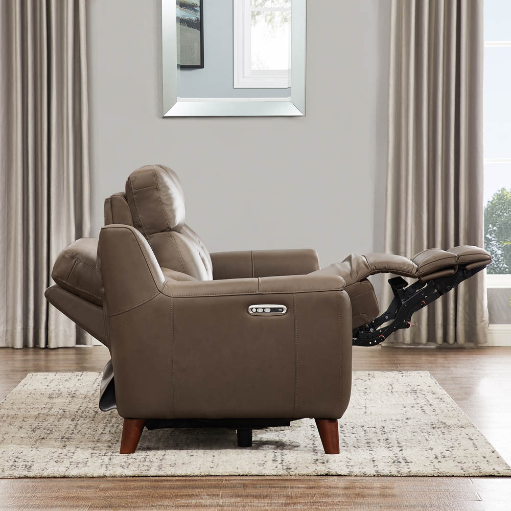 Torino Power Headrest Top Grain Leather Zero Gravity Reclining Sofa