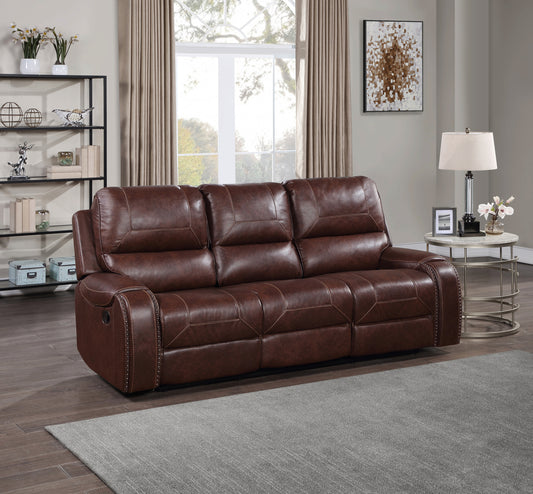 Keily - Manual Reclining Sofa - Dark Brown