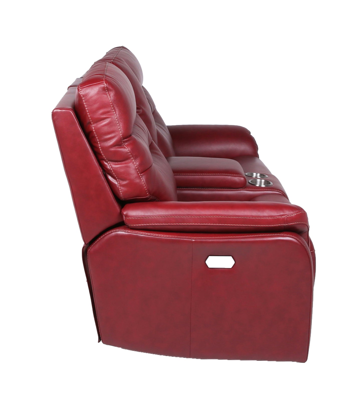 Top-Grain Leather Motion Set: Decadent Comfort, Contemporary Style, Wine or Coffee Color, Reclining with USB Control Panel