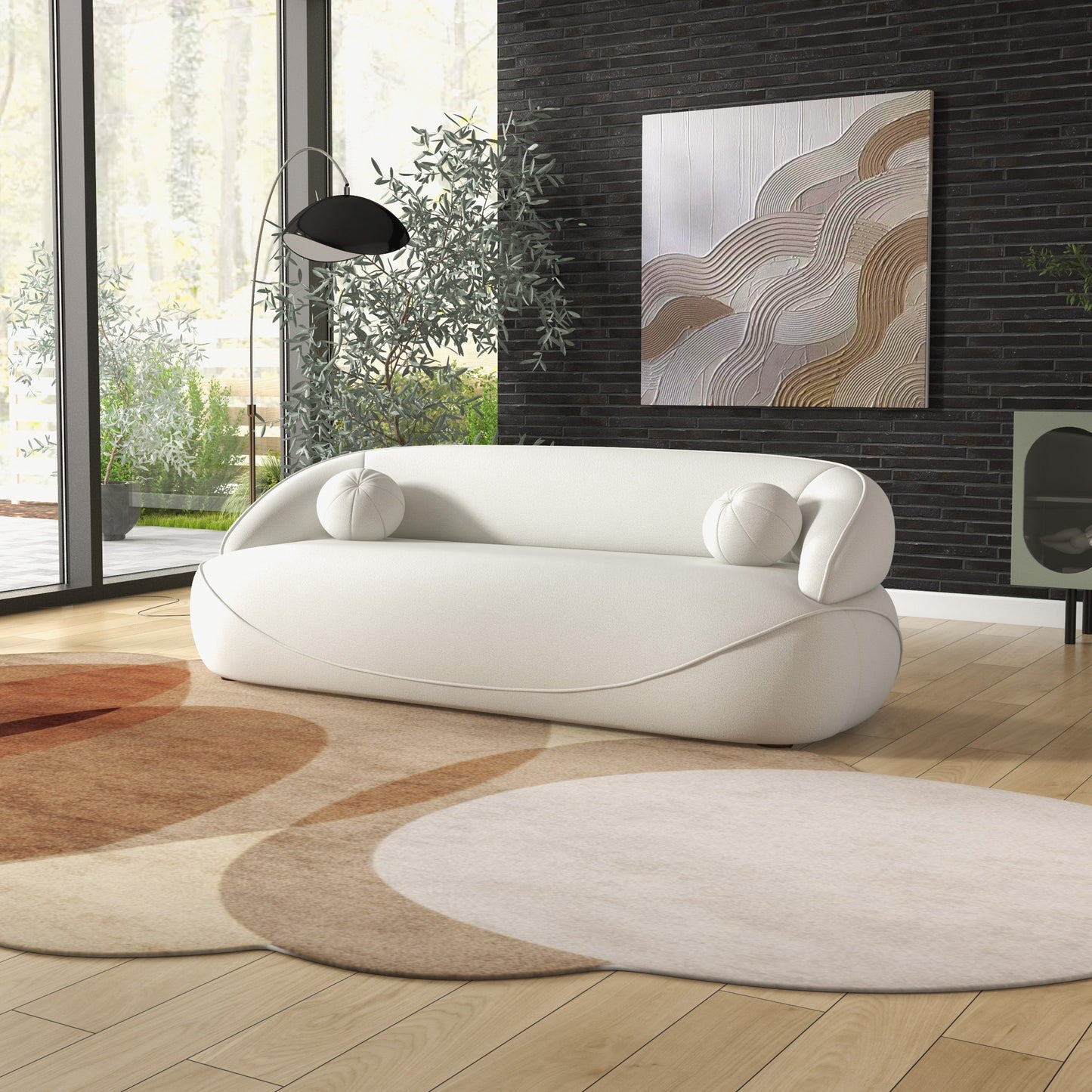 Andrew Beige Boucle Sofa