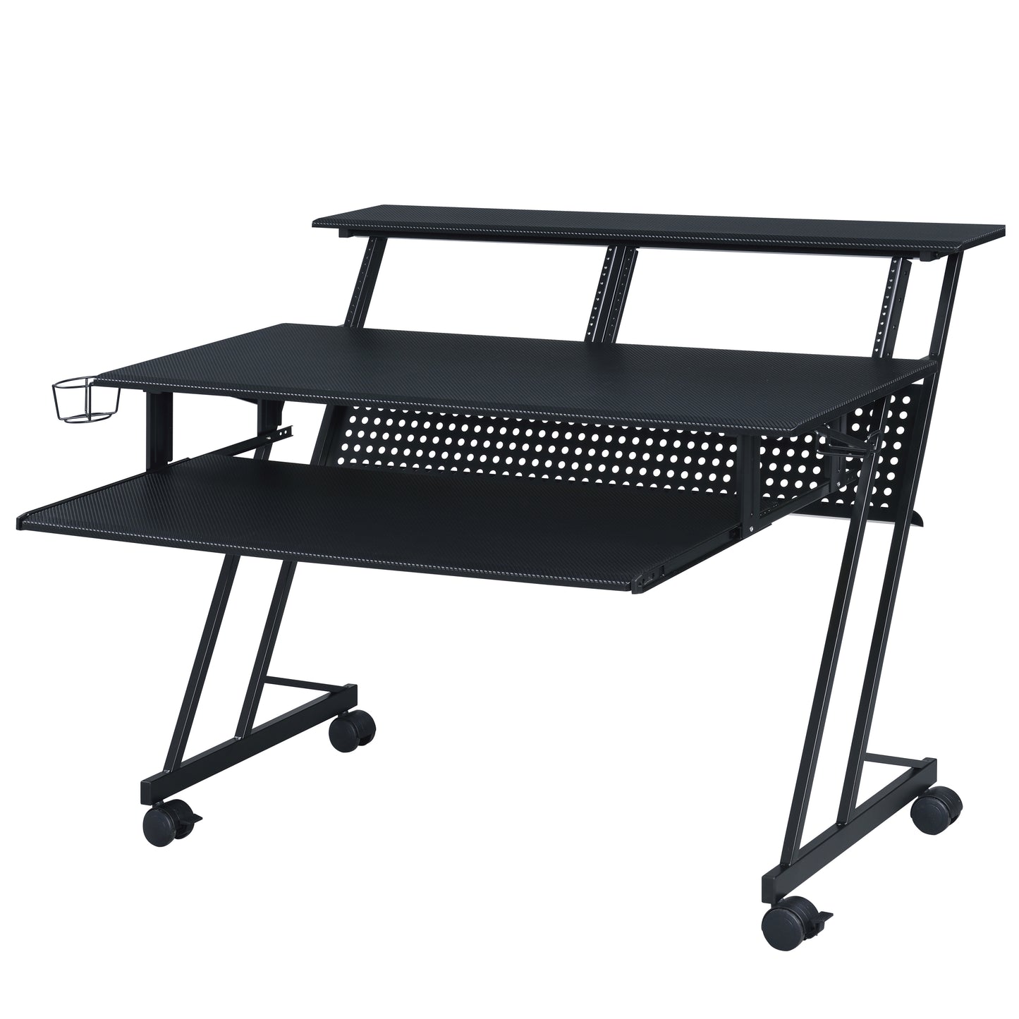 Black Music Recording Studio Desk with Keyboard Tray