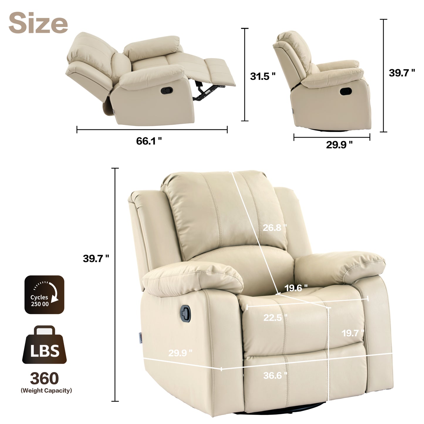 Swivel and Glider Recliner Chair