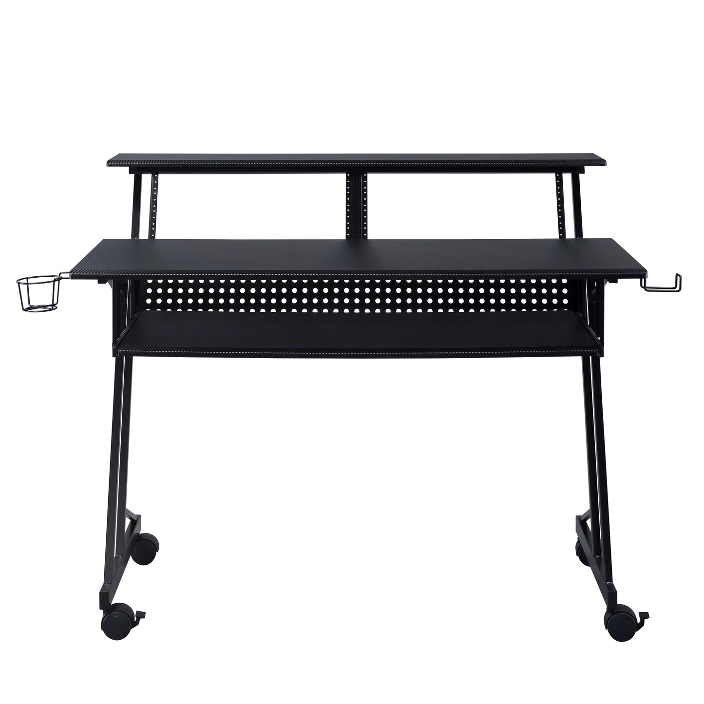 Black Music Recording Studio Desk with Keyboard Tray